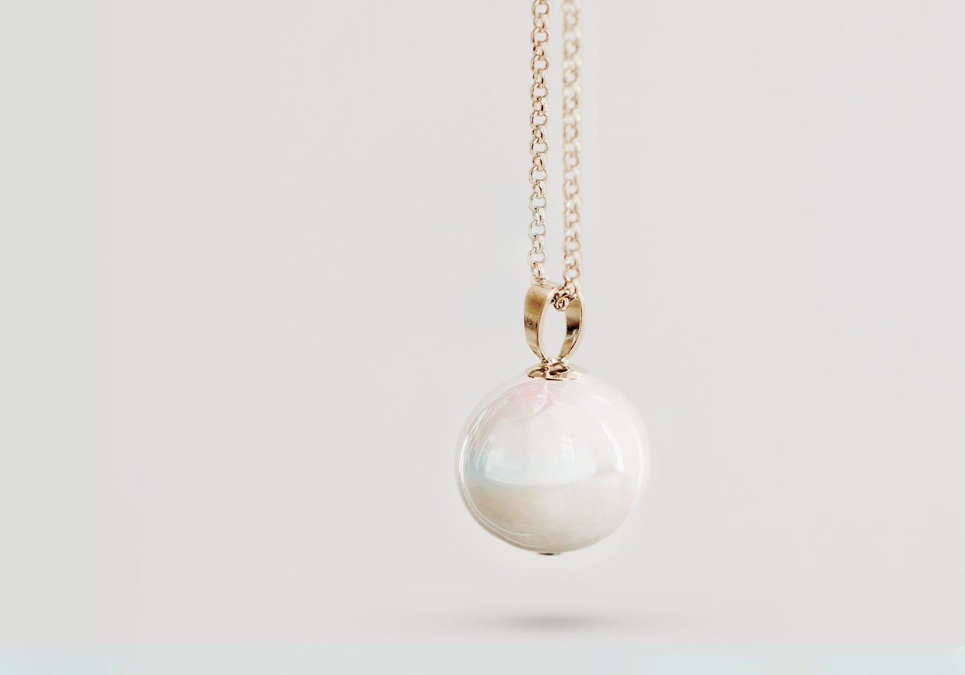 Perle mit Seele - WHITE ANGEL gold 18 mm